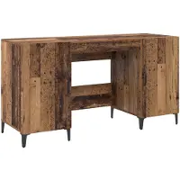 vidaXL Bureau Oudhout Bewerkt hout 140 x 50 x 75 cm