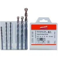 Projahn metsel- en betonboor SuperSchlag PLUS, 6-delig, zeskantige schacht, Ø 5-6-6-8-10-12 mm, totale lengte 175 mm, cassette