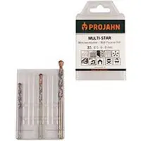 Projahn MULTI-STAR universele boorset, hardmetalen snijkanten, 3-delig, rechte schacht, Ø 5-6-8 mm