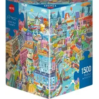 Heye Triangle Box - Good Old Europe Puzzel (1500 stukjes)