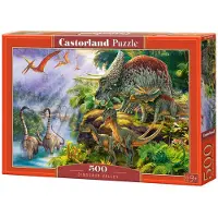 Castorland Dinosaur Valley – Puzzel – 500 stukjes – Satijnen afwerking – Perfecte pasvorm – Europese kwaliteit
