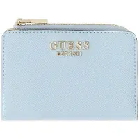 GUESS portemonnee Laurel II SLG Zip Around Card Case Aqua Lichtblauw