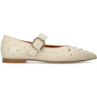 Manfield Off white leren loafers | Maat 40
