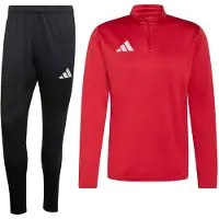 Adidas Entrada 26 Trainingspak 1/4-Zip Rood Zwart
