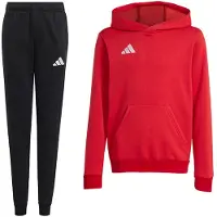 Adidas Entrada 26 Hoodie Joggingpak Kids Rood Zwart