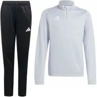 Adidas Entrada 26 Trainingspak 1/4-Zip Kids Grijs Zwart