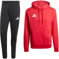 Adidas Entrada 26 Hoodie Joggingpak Rood Zwart