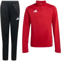 Adidas Entrada 26 Trainingspak 1/4-Zip Kids Rood Zwart