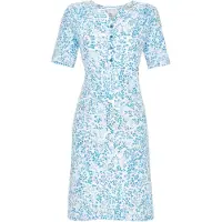 Ringella Katoenen nachthemd blauw panterprint | Maat 36