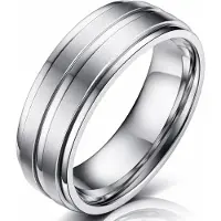 LGT JWLS Titanium heren ring Zilver 8mm-20mm