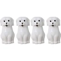 Concorde Waterverdamper radiator - 4x - hond - wit - kunststeen - kinderkamer - 17 cm - luchtbevochtiger