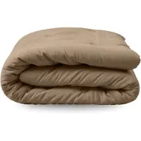 Zelesta Japandibed Katoen Mousseline - Dekbed zonder overtrek katoen - Wasbaar dekbed - Met vaste overtrek - Brown - 140x200cm
