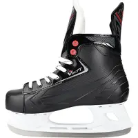 Tempish – Volt-T – IJshockeyschaatsen – Schaatsen Heren – Zwart – Versterkte Enkelcups & High-Grip RVS Hockeyijzer – Maat EU 41