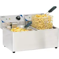 Casselin friteuse 2 x 8 liters van roestvrij staal - met ...