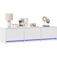 vidaXL TV Kast Wit Bewerkt hout