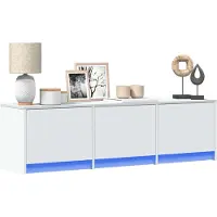 vidaXL TV Kast Wit Bewerkt hout