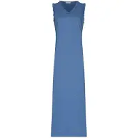 Pastunette - Nachthemd - Stone Blue - Katoen - Blauw - Mouwloos - Lang - Maat 48