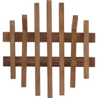 MCW set van 3 garderobe panelen MCW-P57, wandgarderobe garderobe stang houten garderobe, massief eikenhout