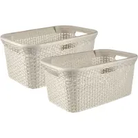 Curver Style Wasmand - 45L - 2 stuks - Wit