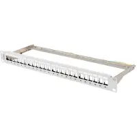 Lanberg PPKS-0924-S 19" Patchpanel Blank 1U 24-Port FTP für Keystone gr