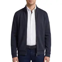 Bugatti vest donkerblauw effen rits