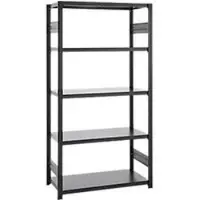 Ordo Insteekstelling Business - stalen - basisrek – modulair B 1060 x D 535 x H 2000 mm - draagvermogen 1200 kg - 5 legborden - gitzwart RAL 9005