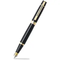 Sheaffer vulpen - 300 E9325 - F - Glossy black gold tone - SF-E0932543