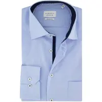 Eterna lichtblauw Modern Fit overhemd