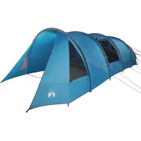 vidaXL Tunnel Tent 6-Persoon met dak Blauw en Grijs 890 x 470 x 220 cm