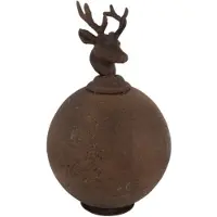 Home Sweet Home Ornament hert op bal - rustieke Hertenbol Decoratie - Gietijzeren Look met Gewei