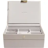Stackers TAUPE - Sieradendoos - Juwelendoos - Sieradenhouder - Sieraden Organizer - 2-set