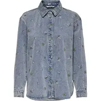 ONLY Blouse 'ONLVera' blauw denim / groen / rosé / offwhite