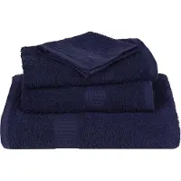 vidaXL Douchehanddoeken FROGN 2 st 70x140 cm 360 g/m² marineblauw