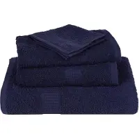 vidaXL Douchehanddoeken FROGN 4 st 70x140 cm 360 g/m² marineblauw