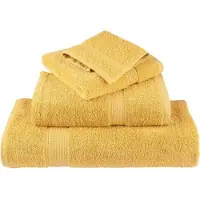 vidaXL Handdoeken SOLUND 2 st 600 g/m² 100x200 cm goudkleurig