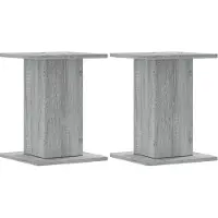 vidaXL Speakerstandaards 2 st 30x30x40 cm bewerkt hout grijs sonoma