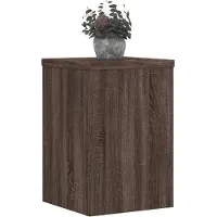 vidaXL Plantenstandaards 2 st 20x20x30 cm bewerkt hout bruin eiken