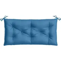 vidaXL Tuinbankkussen 100x50x7 cm stof gemêleerd blauw