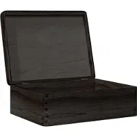 vidaXL Houten kist met deksel 40x30x13 cm massief grenenhout zwart