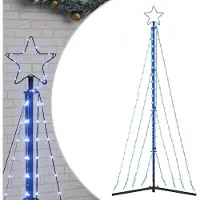 vidaXL LED-kerstboom 339 LEDs 187 cm blauw