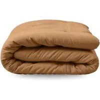 Zelesta Japandibed Katoen Mousseline - Dekbed zonder overtrek katoen - Wasbaar dekbed - Met vaste overtrek - Terra - 240x200cm