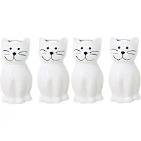 Concorde Waterverdamper radiator - 4x - kat - wit - kunststeen - kinderkamer - 17 cm - luchtbevochtiger