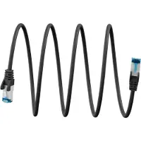 Goobay SFTP CAT6a flexibele netwerkkabel | TPE LSZH | zwart | 7,5 meter
