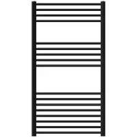 LuxeBath Design badkamerradiator Sahara elektrisch met verwarmingselement 900W 750x1200 mm recht zwart mat zijaansluiting