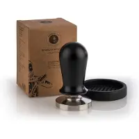 Buddy's Barista Edition - Koffietamper 53 mm - RVS bodem - Zwart handvat
