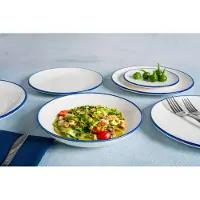 Bonna Serveerschaal linea blue porselein 18 cm set van 2