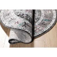 Muratap Picasso paloma rond vintage vloerkleed - laagpolig- 160 cm rond