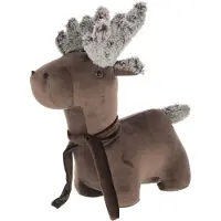J-Line deurstopper Rendier - polyresin - bruin - small