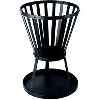 Ceruzo Vuurkorf – 48 cm Hoog – Staal – Ø32 cm- Zwart - Onderplaat