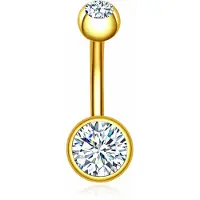 LGT JWLS Chirurgisch Edelstaal Navelpiercing - Zirkonia